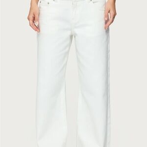 Edikted Roman Low Rise White Jeans